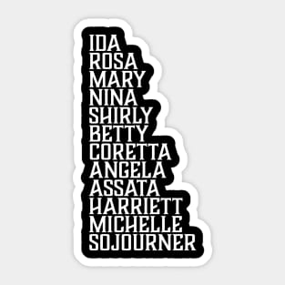 Powerful Black Women Who Inspire, Black History, African American Sticker